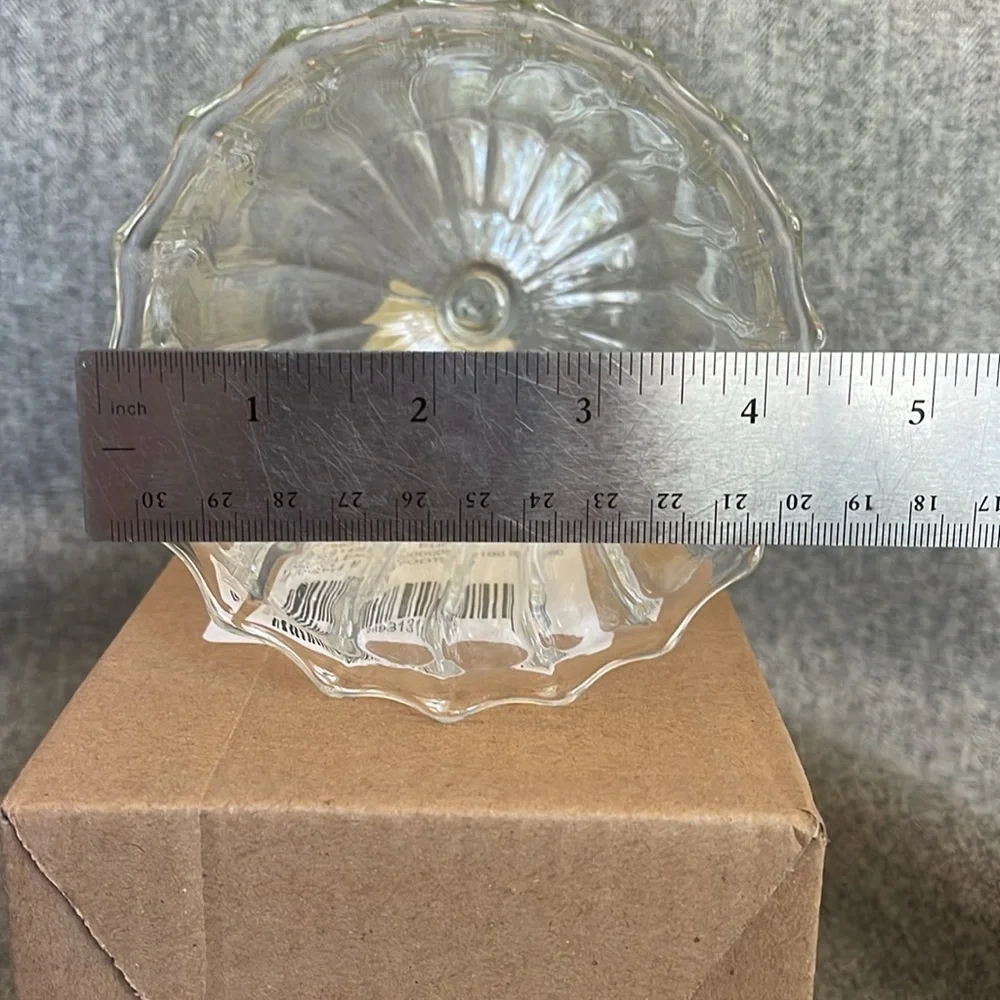 BHLDN Anthropologie Scalloped Glass Vase M. NEW